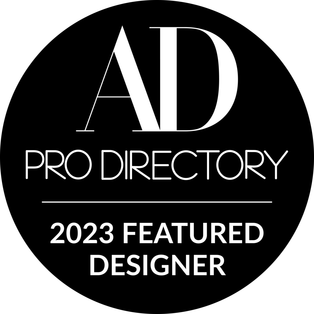 Architectural Digest Pro Directory 2023 Featured Designer Badge