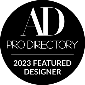 Architectural Digest Pro Directory 2023 Featured Designer Badge